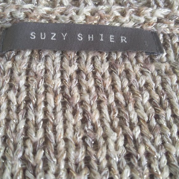 Suzy Shier Shimmering Wool Top M - Picture 2 of 10